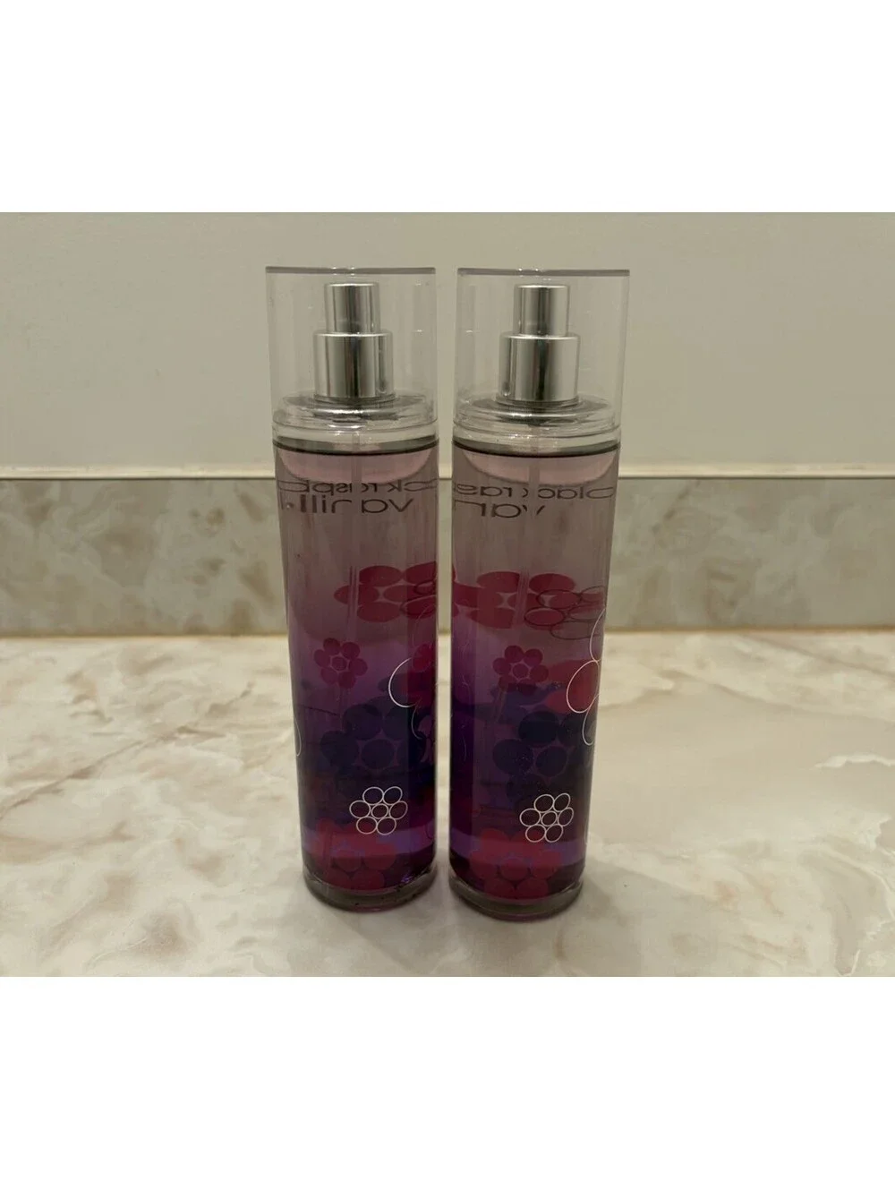 Lot Of 2 Bath & Body Works BLACK RASPBERRY VANILLA Fragrance Mist Spray 8oz NEW